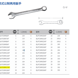 Blue Point European metric wrench BLPCWM17AP